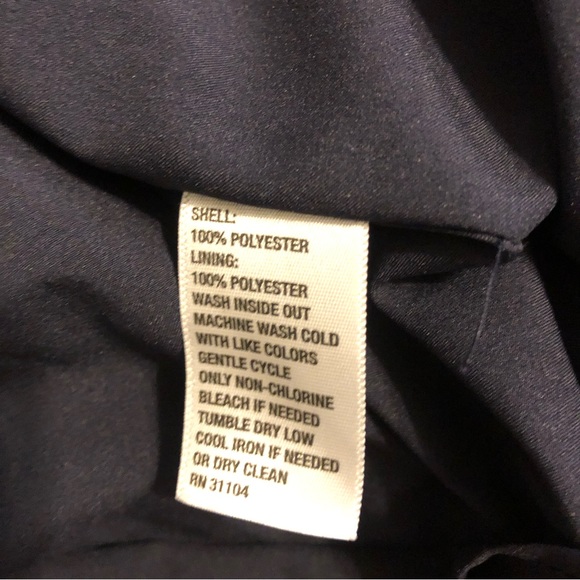 Crown & Ivy Elephant Shift Dress Blue Ruffle Collared Sleeveless V-neckline 6P - Picture 10 of 10